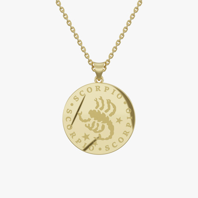 Scorpio Birth Month Gold Pendant